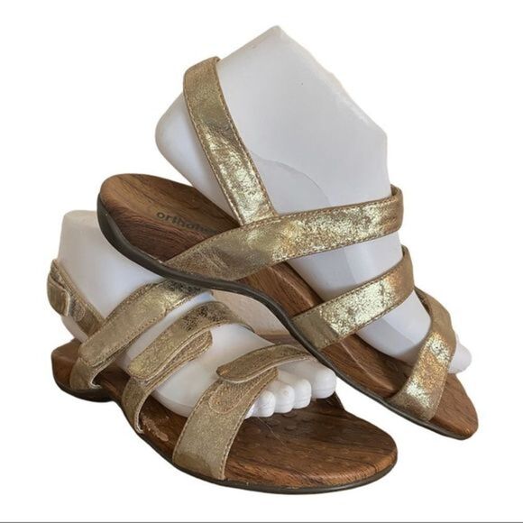Orthaheel‎ Yasmin Gold Sandals - Picture 1 of 7